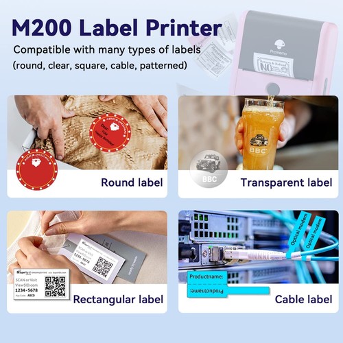 Phomemo M200 Barcode Etikettendrucker Bluetooth Label Printer, Etikettendrucker - Bild 7 von 20