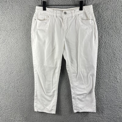 Sportscraft Womens Jeans White Simone Straight Leg Crop