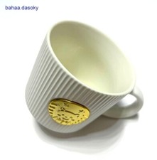 His Cup Coffee Nescafe Ornate Beautiful Color White Golden Decorative Ceramic