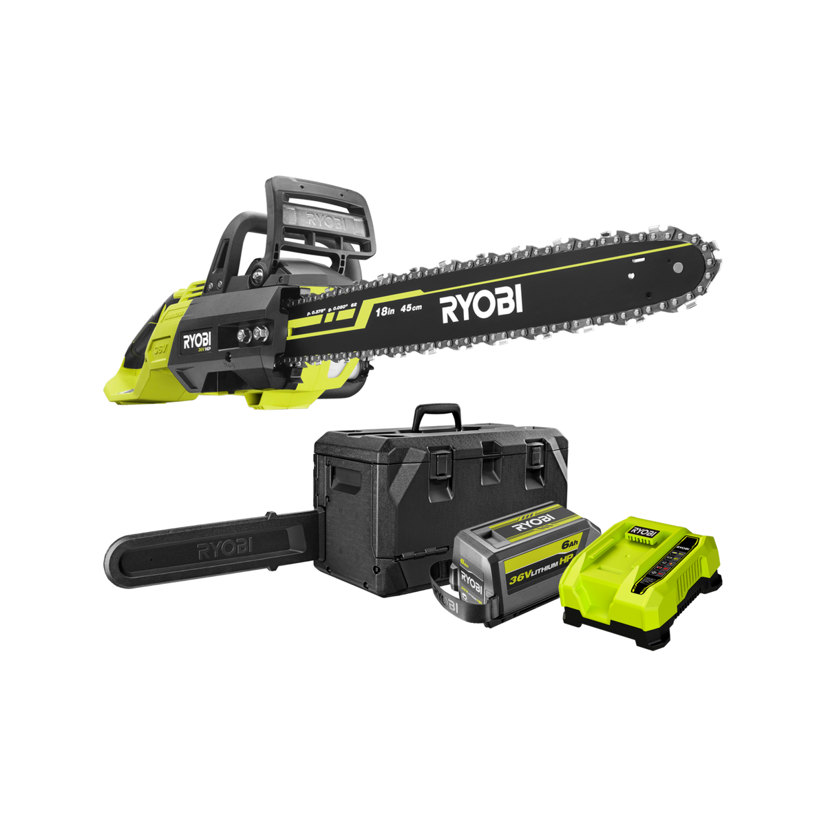 Ryobi 36V 18” 45cm HP Brushless Chainsaw Kit Australia