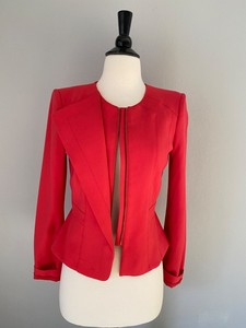 bcbg red blazer