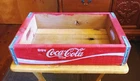 Vintage Coca-Cola Coke Soda Wood Crate Tray Red Advertising Home Decor