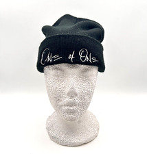 EUC 'One of One' Knit Black Beanie Hat One Size Fits All