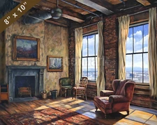 New Haven millionaires loft oil painting 8x10 Print