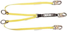 MSA 10113162 Workman Twin-Leg Lanyard Snap Hook Harness and Anchorage Connection