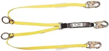 MSA 10113162 Workman Twin-Leg Lanyard Snap Hook Harness and Anchorage Connection