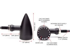 PAIR of Custom Motorcycle LED Front Indicators + Integrated Driving Lights DRL