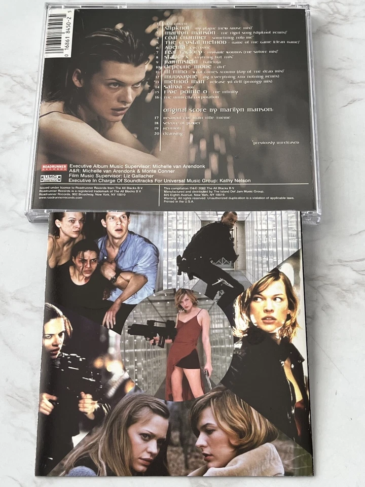 Resident Evil Music From The Motion Picture CD ORIG Marilyn Manson, Static X OOP Foto 4 de 4