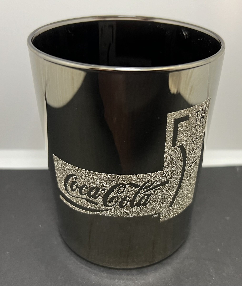 Vintage Coca Cola 5th Avenue Chrome Mercury Glass Tumbler Cup NOS