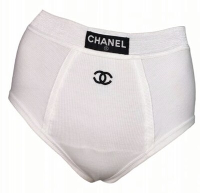 CHANEL Runway 1993 White High Waist PANTIES Underwear Collector