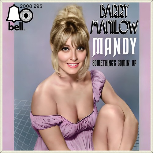 7" BARRY MANILOW Mandy / Something's Comin' Up BELL 45rpm Germany 1974 like NEW!