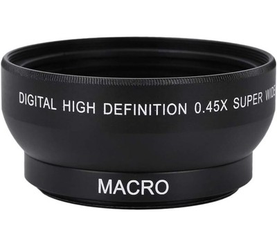 0.45X Magnification High-Definition Wide Angle Macro Lens for 49mm Mount Camera