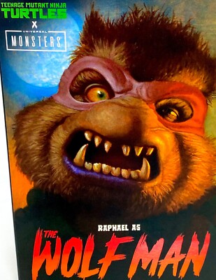 Universal Monsters X Raph as The Wolfman TMNT Teenage Mutant Ninja Turtles NECA
