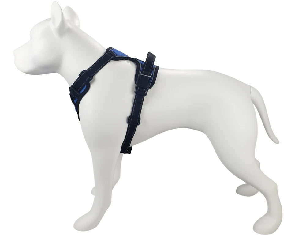 Dog Harness No Pull XL Black Adjustable Reflective Control Pet No Choke