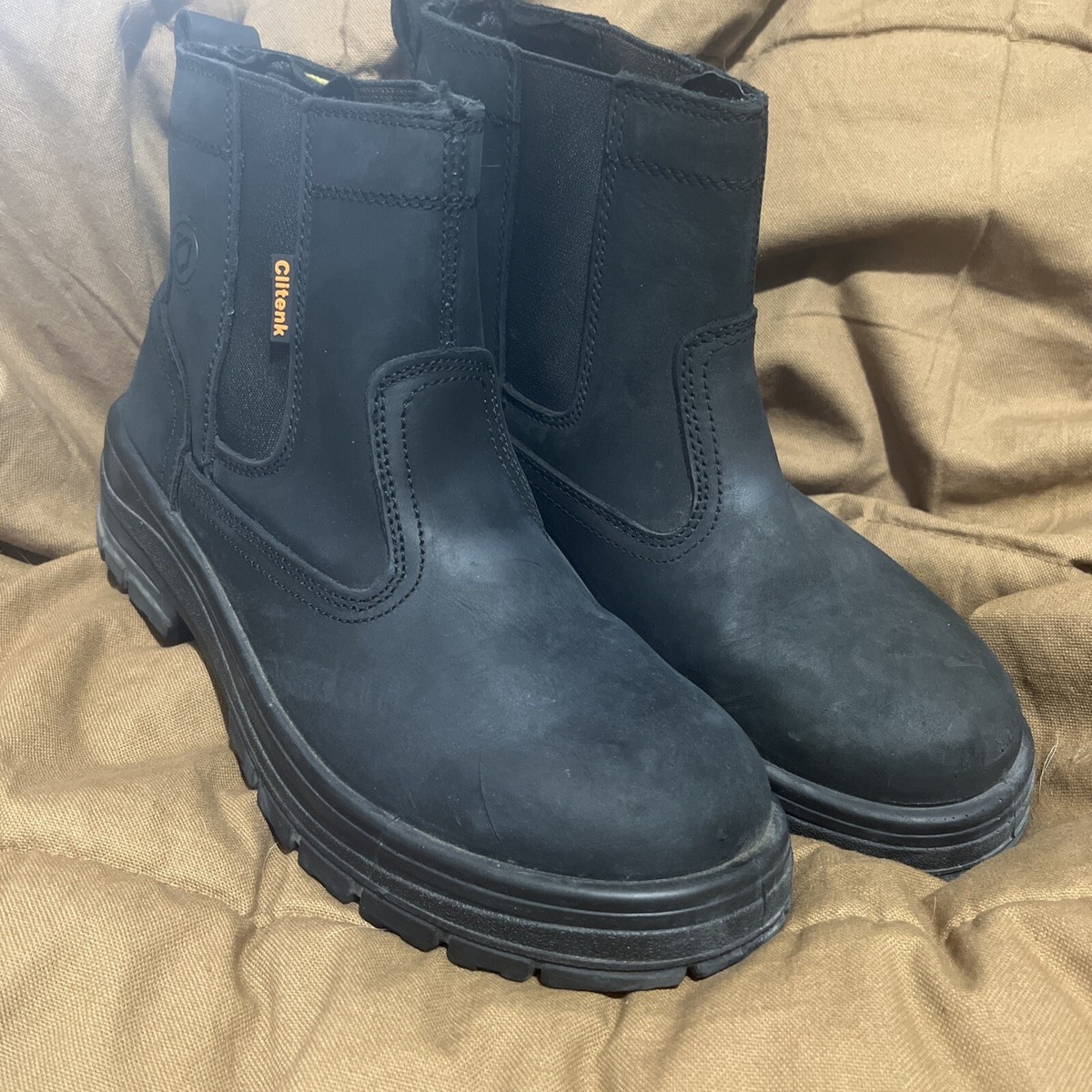 Clitenk Black Steel Toe Boots Sz 9 Tarantula 8 main image 4