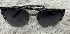 Fossil Women's Cat Eye Silver  Gray Marble Sunglasses
