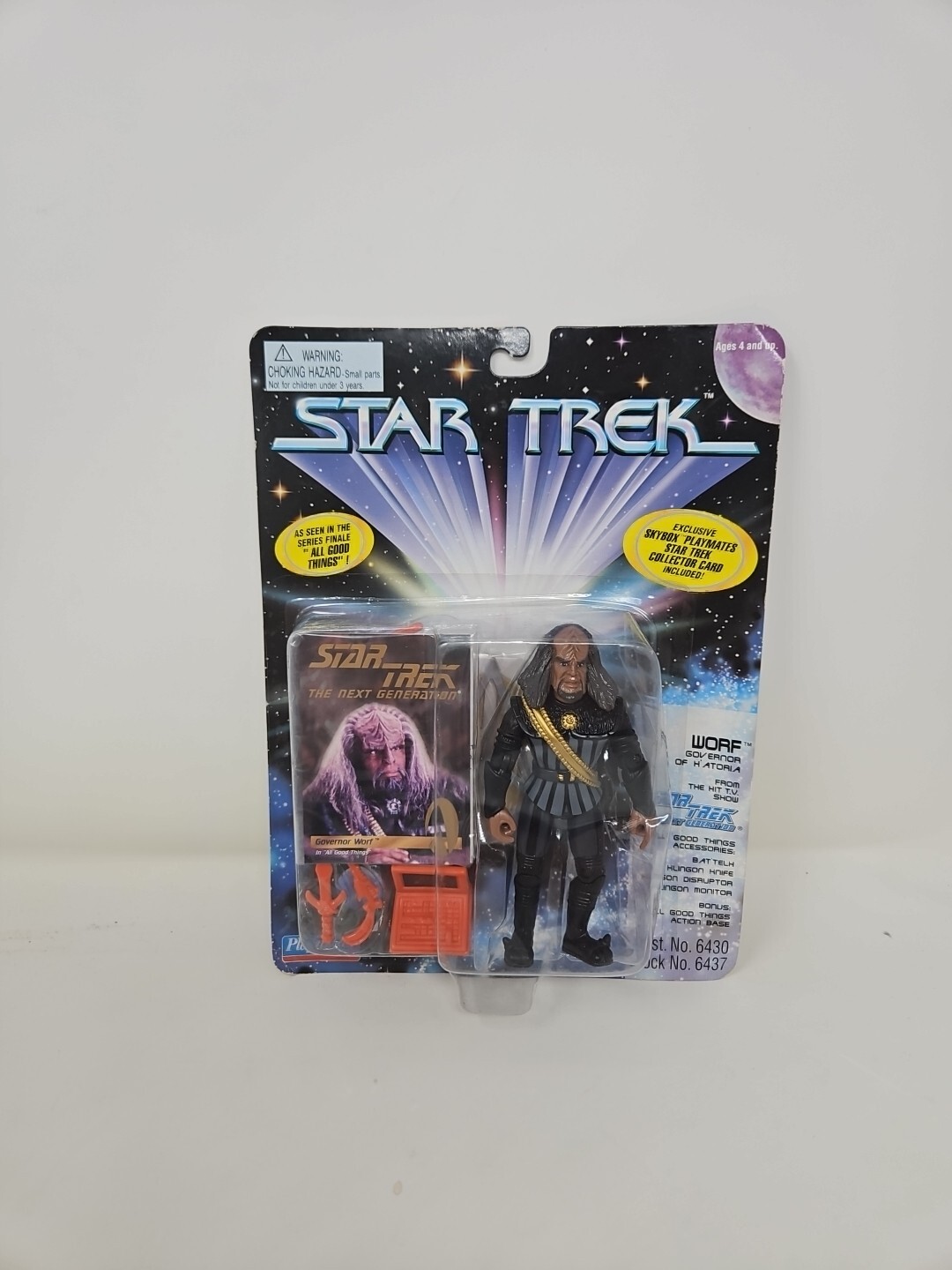 Worf as Governor of Hatoria - Star Trek Next Generation Figure - Playmates 1995