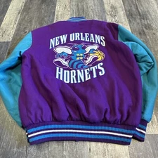 New Orleans Hornets Vintage Y2K Jeff Hamilton Reversible Varsity Jacket M/L