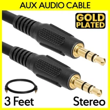 3.5mm Cable 3 Feet Aux Stereo Cable 1/8" Male Plug Auxiliary Car Speaker Cord