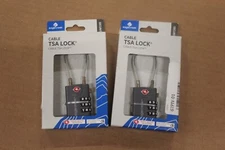 2 PACK TSA Approved Travel Combination Cable Luggage Locks for Suitcases #BINc27