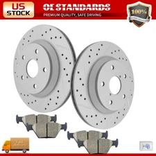 Rear Disc Rotors Ceramic Brake Pads for Subaru Forester 2019 2020 2021 - 2024