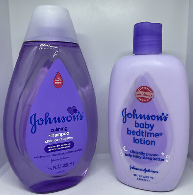 Johnson's Bedtime Shampoo & Lotion Calming  13.6 FL OZ & 9 FL OZ