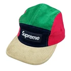 Casquette de camp Supreme FW23 velours côtelé 5 panneaux multicolore