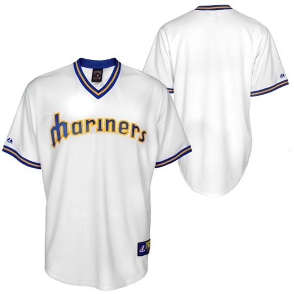 NWT Seattle Mariners Majestic Cooperstown Men's Replica Jersey 3XL
