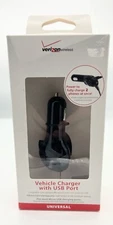 Verizon Vehicle charger With USB Port Universal 