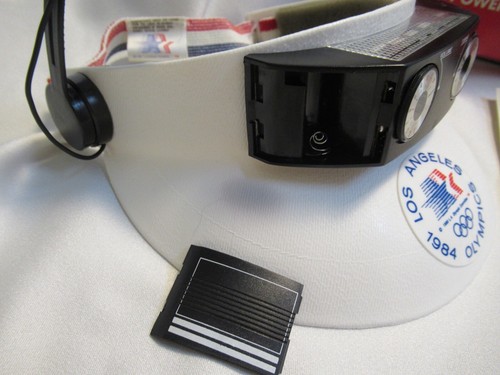 LOS ANGELES OLYMPICS VISOR 1984 sombrero con RADIO AM SOLAR auriculares funcionando con caja - Imagen 3 de 10