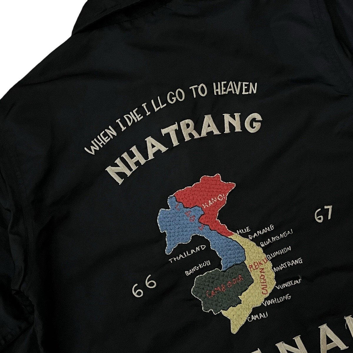Vintage Beams Vietnam Map Souvenir Jacket Embroidery | eBay