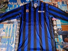 RARE VINTAGE 1980s UHLSPORT FOOTBALL SHIRT L/XL Inter Milan Recycled 1990s