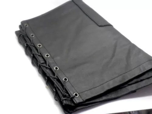Women's Genuine Leather Laces Shorts Motorcycle Biker Attire