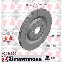 Zimmermann 2X Bremsscheibe Hinten Ø356 Mm FüR Audi A6 Avant 4G5 C7 4GD 2.0