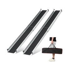 KOLO 5FT Adjustable Wheelchair Ramp Telescoping Portable Ramps for Steps Alum...