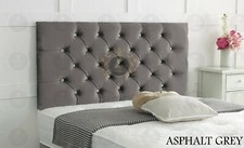 TESTIERA LETTO CHESTERFIELD PELUCHE VELLUTO 24" - KINGSIZE | DOPPIA | SINGOLA