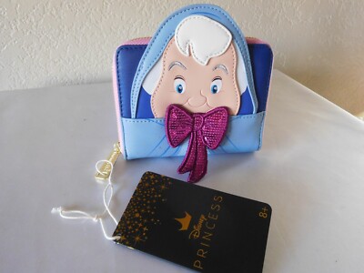 New Loungefly Disney Cinderella Fairy Godmother Cosplay Exclusive Zip Wallet