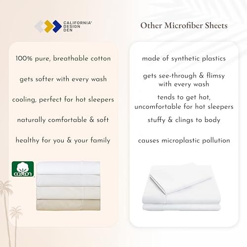 Soft 100% Cotton Sheets Size Bed Sheets Set with Deep King 01 - Bright White - Picture 6 of 7