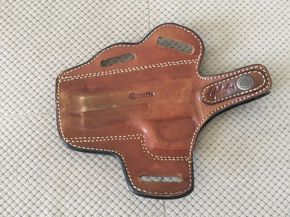 Funda de cuero marrón GALEO Beretta FS92 HECHA A MANO Foto 4 de 4