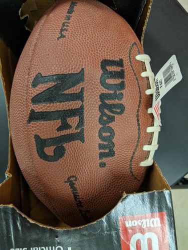 WESLEY WALLS Carolina Panthers Signed Full Size NFL Wilson Football Autograph - Picture 4 of 5