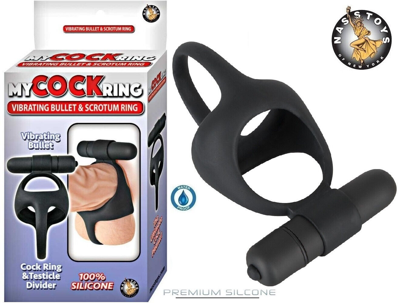 Vooruitzien Correspondent wat betreft My Cock Ring Silicone Vibrating Bullet & Scrotum Ring Testical BALL DIVIDER  W/P 782631270907 | eBay