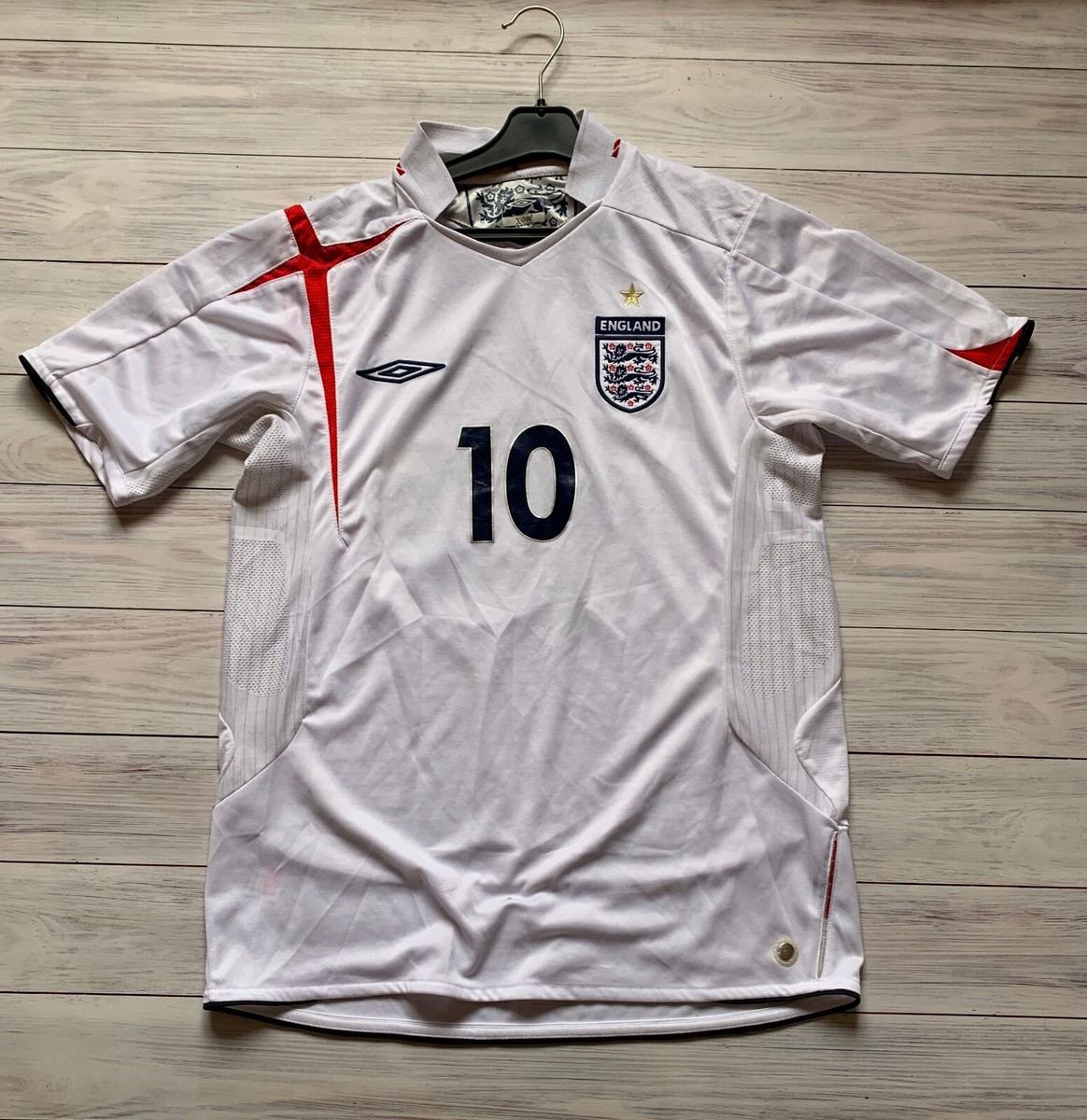 England 2005 - 2007 Home football shirt jersey Umbro size M #10