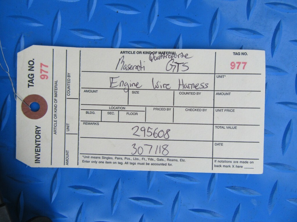 Maserati Quattroporte GTS engine wire harness #0977