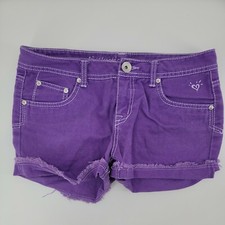 Womens Juniors 1   Justice Jeans Purple Size 16R Simple Low Cuff Shorts