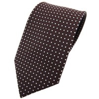 Tigertie Krawatte Braun Dunkelbraun Silber Gepunktet - Binder Tie