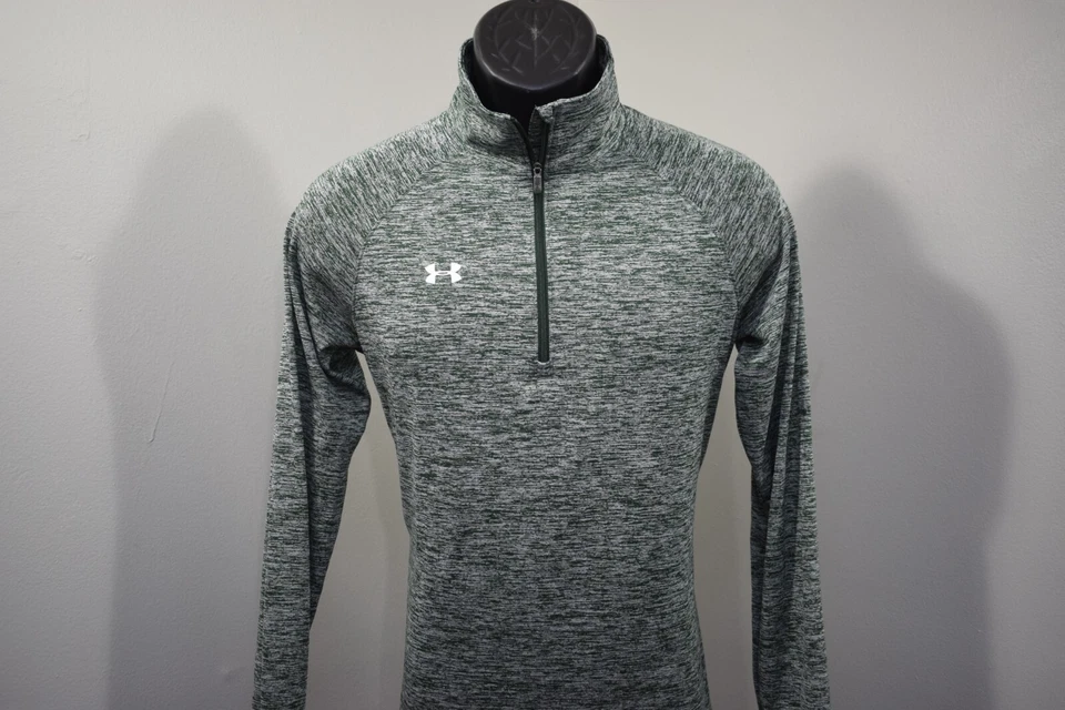 Chaqueta de golf Under Armour HeatGear suéter suelto con cremallera cuello verde para mujer mediana Foto 2 de 4