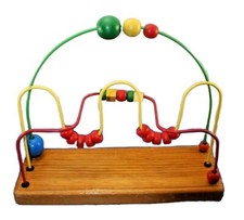 Educo Colored Beads Maze Roller Coaster Educational Toys Wooden Activity Blocks