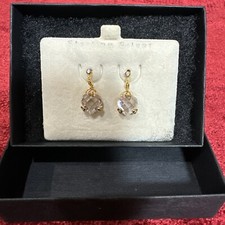 Heart Shaped Sterling Silver Dangle Drop Earrings New In Box 175 Msrp