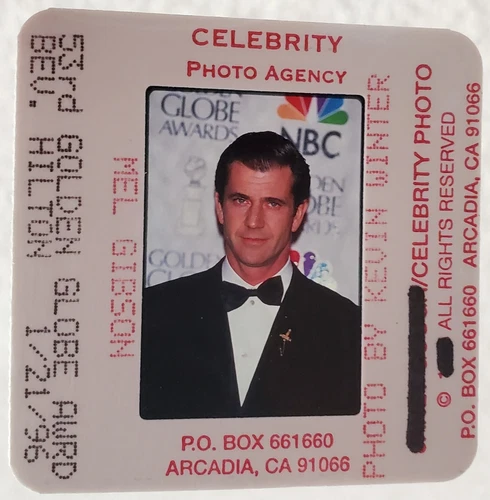 1996 Mel Gibson Golden Globe Awards Kevin Winter Press Slide