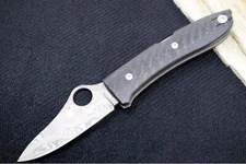 Spyderco SpyOpera SPRINT RUN - Black Carbon Fiber Handle / Sheepsfoot Blade / Da